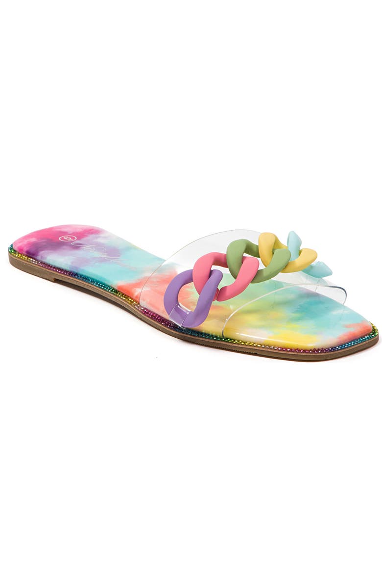NINETY UNION Tampa Slide Sandal, Main, color, Blue Multi