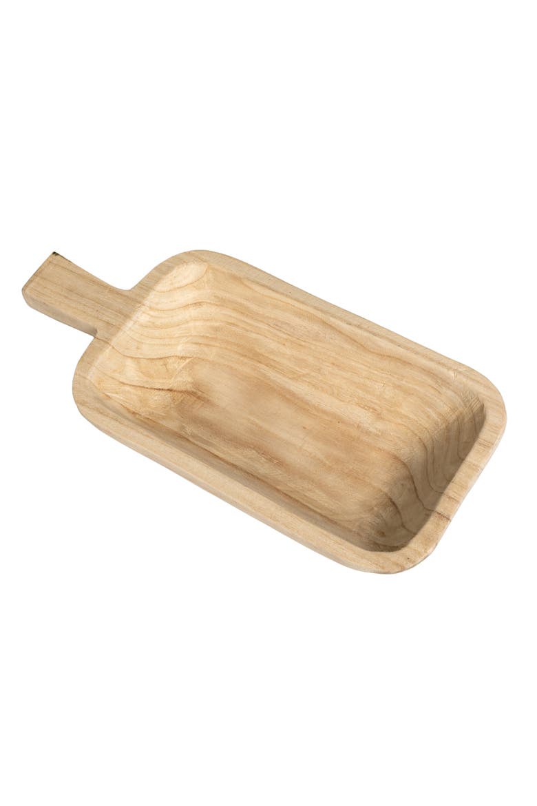 Paulownia Wood Decorative Tray, Natural, Main, color, Natural