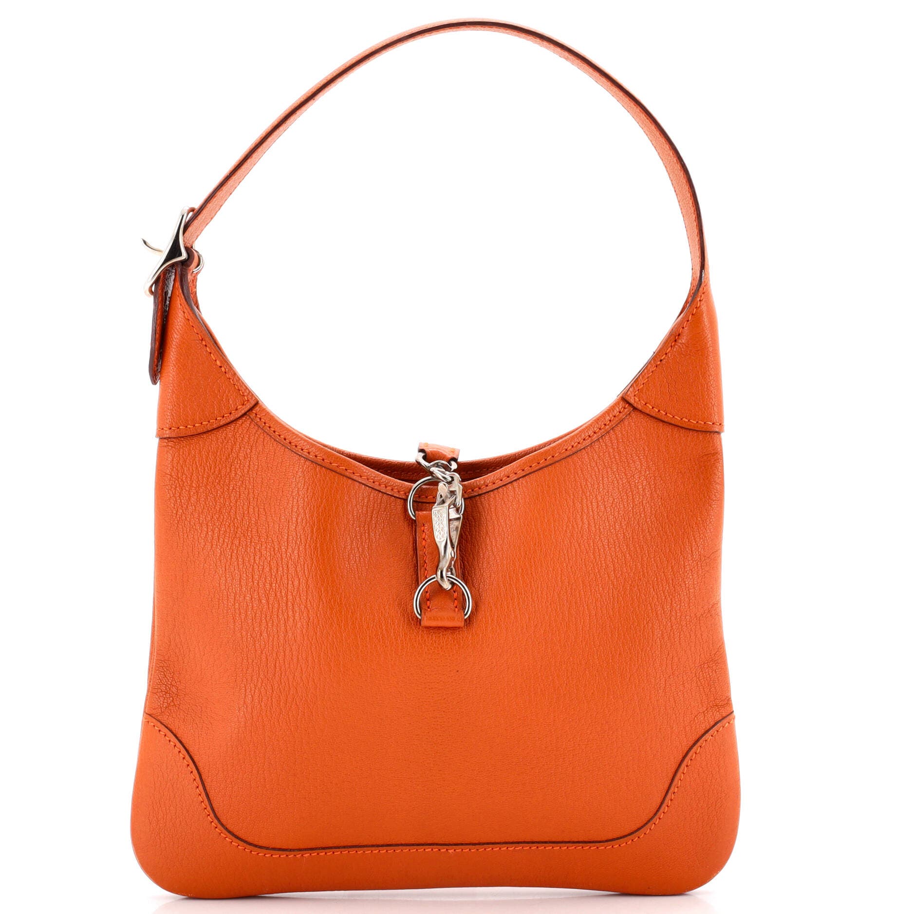 Pre-Owned Hermes Trim Bag Chevre de Coromandel 23, Main, color, Potiron