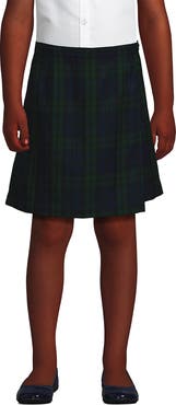 Lands' End School Uniform Girls Plaid A Line Tab Skort Top of Knee