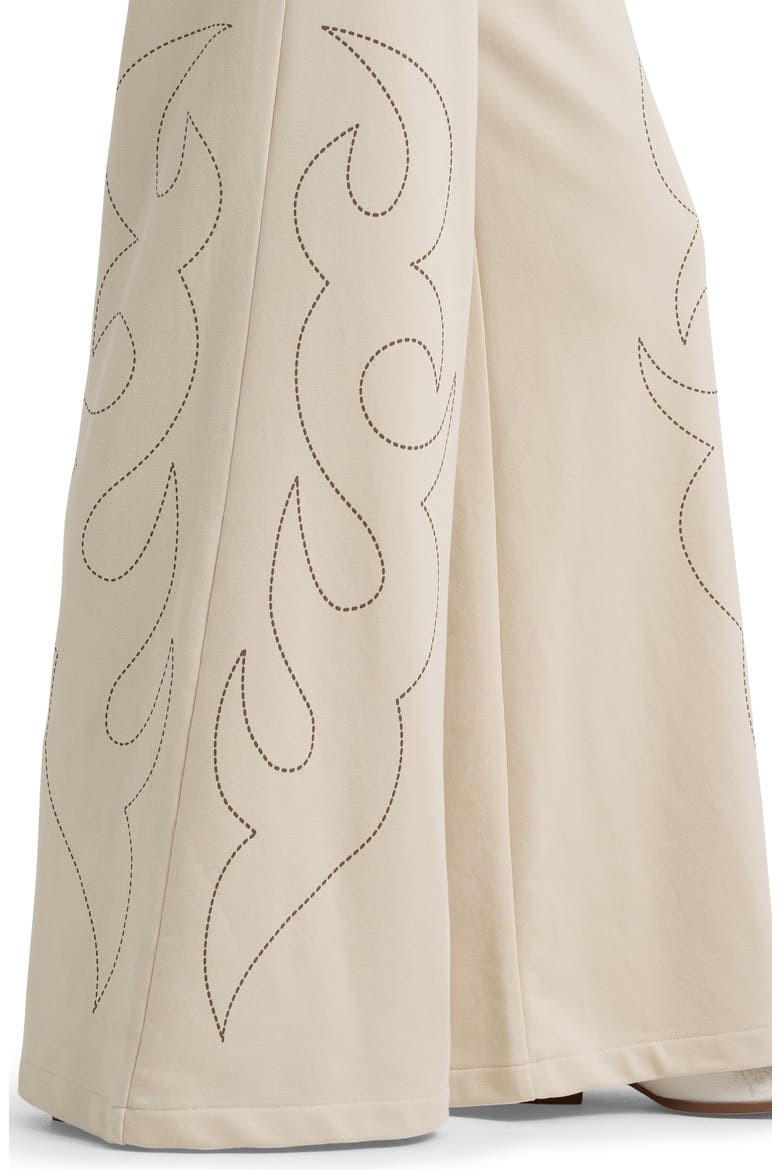 x Lainey Wilson Western Graphic Wide Leg Sweatpants, Alternate, color, CREAM