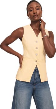 MINT VELVET Denim V Neck Waistcoat