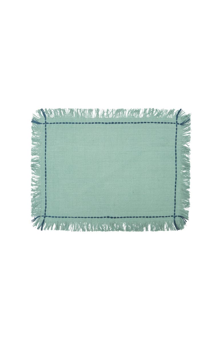 carol
frank Cheryl Surf Placemats Set of 4 Blue Quilted Washable Placemat, Main, color, Blue