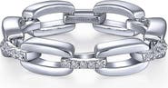 Lafonn Classic Alternating Link Simulated Diamond Ring