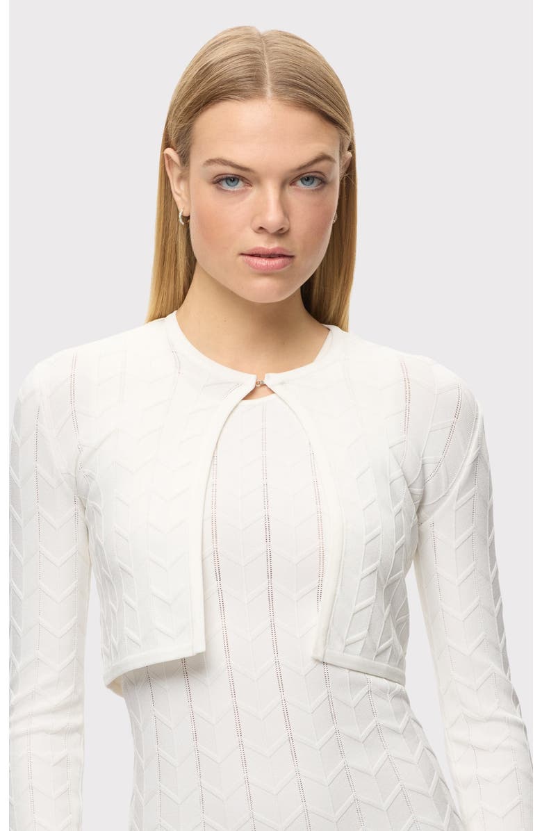 Herve Leger The Ellis Jacket, Alternate, color, Alabaster
