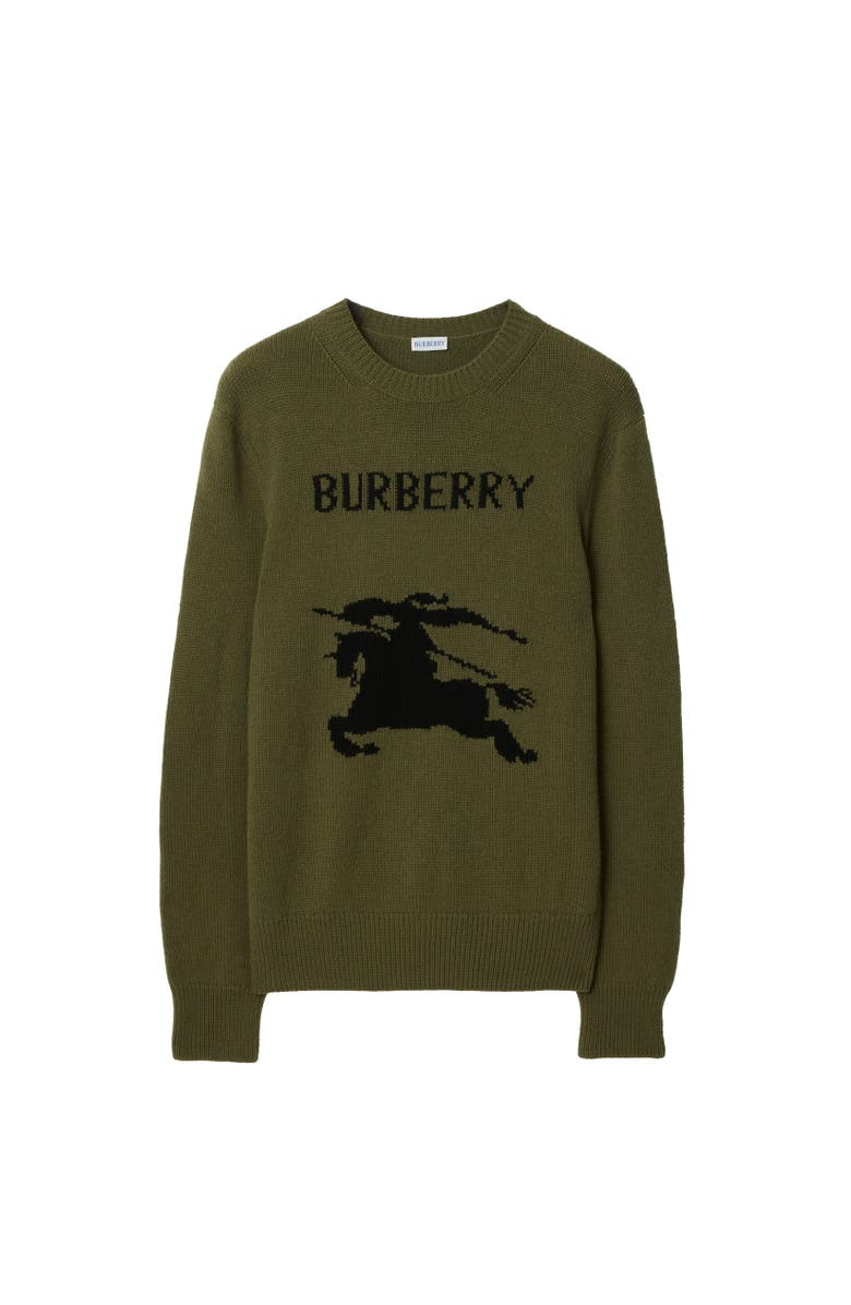 Burberry Knight Wool Cashmere Sweater, Alternate, color, Tent Green