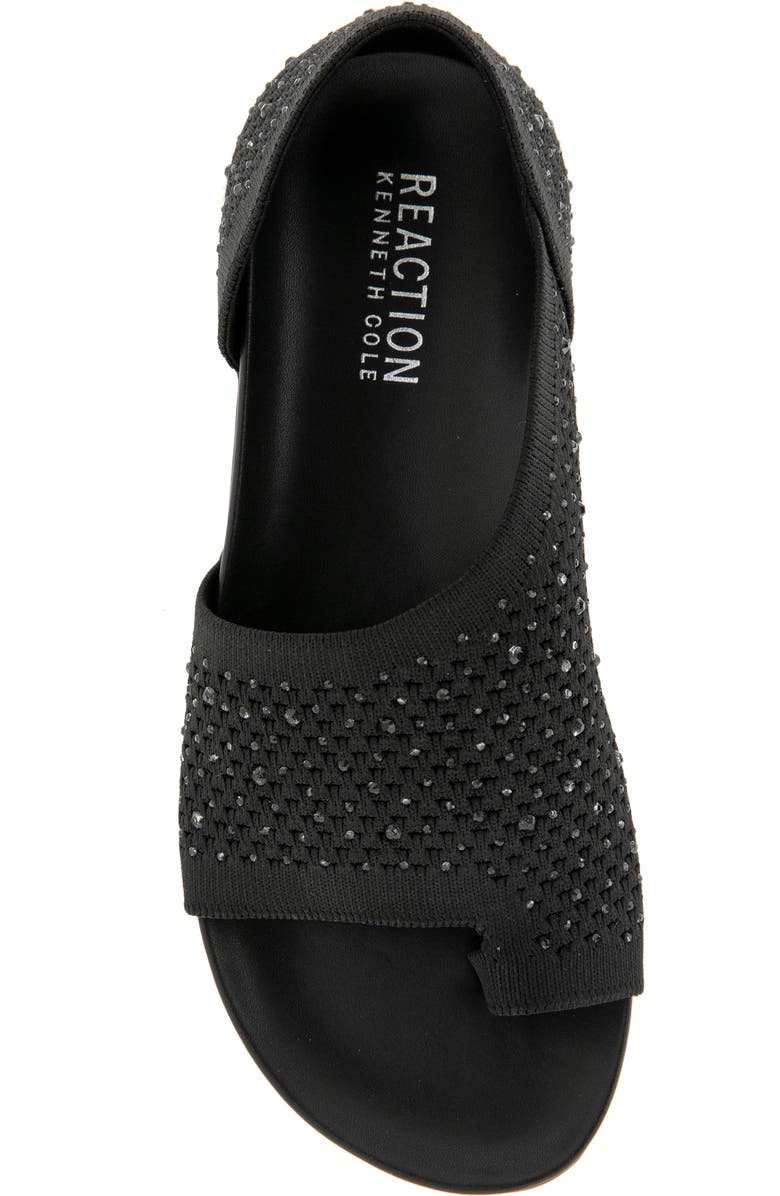 Reaction Kenneth Cole Sential Rhinestone Knit Sandal, Alternate, color, Black Knit