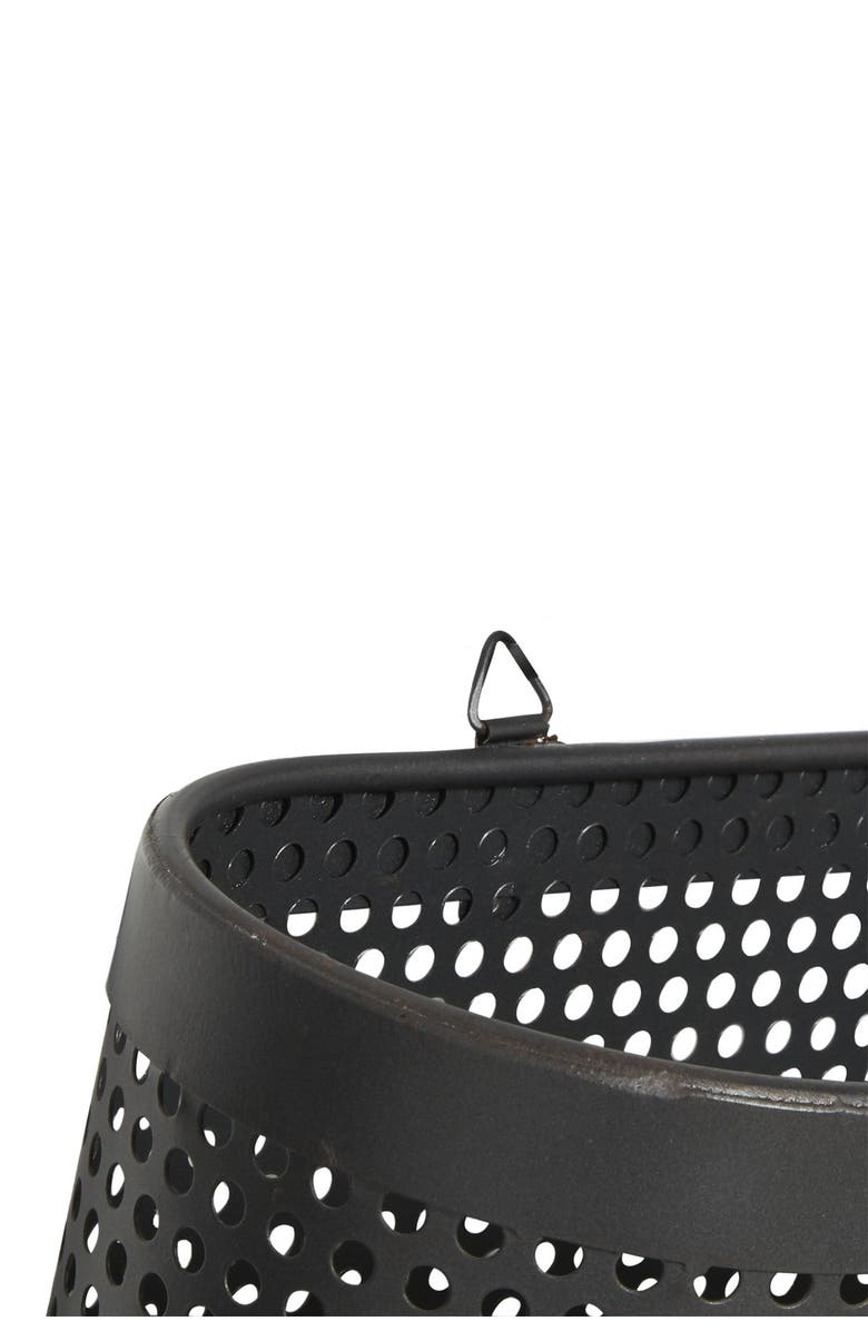 WILLOW ROW Black Iron Industrial Magazine Holder Rack, Alternate, color, 