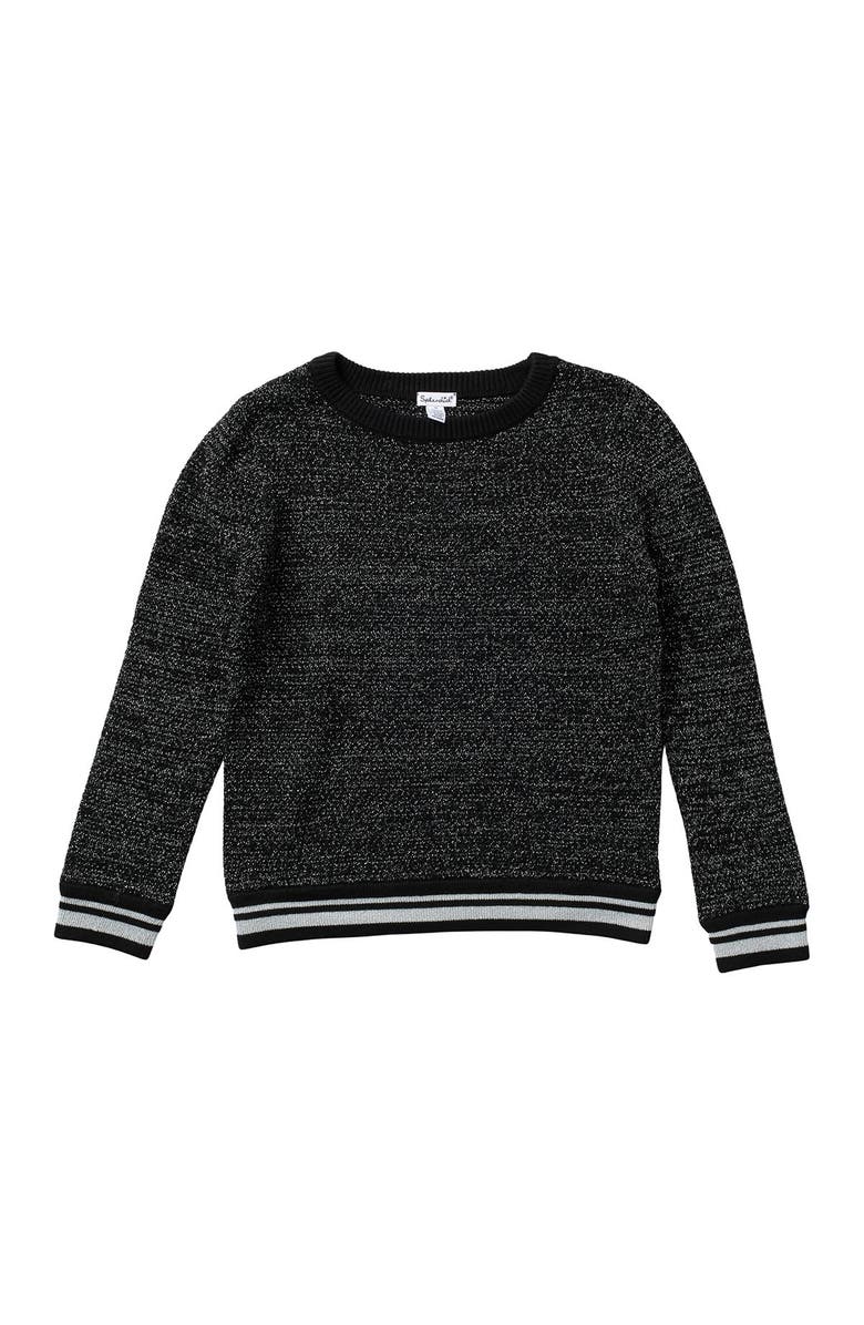 Splendid Lurex Stripe Crew Neck Top, Main, color,