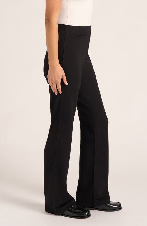 Matty M . Wide Leg Ponte Pants In Black