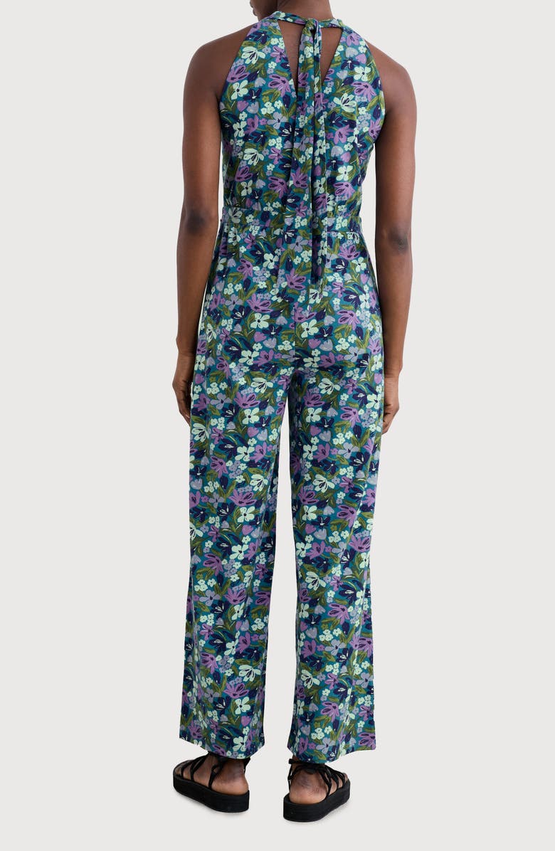 Seasalt Cornwall Belyars Floral Print Sleeveless Wide Leg Jumpsuit, Alternate, color, Crayon Floral Dark Drift