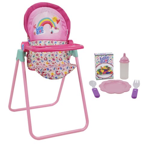 Doll Highchair Set, 6pcs, Fits Dolls Up To 24"