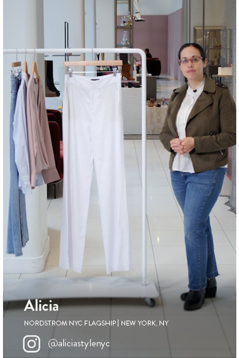 Dylan Wide Leg Linen Blend Pants video
