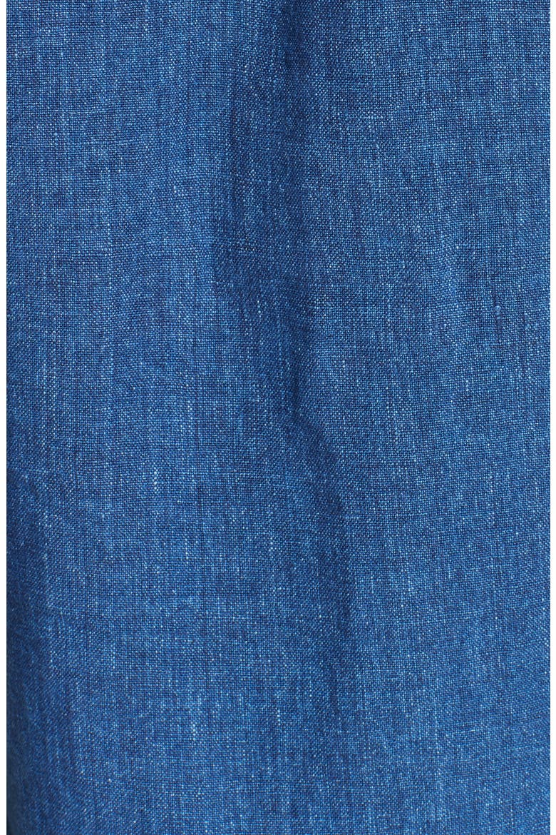 Sea Battenburg Lace Linen Shift Dress, Alternate, color, INDIGO