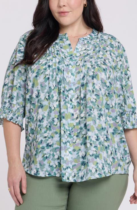 Print Peasant Top (Plus)