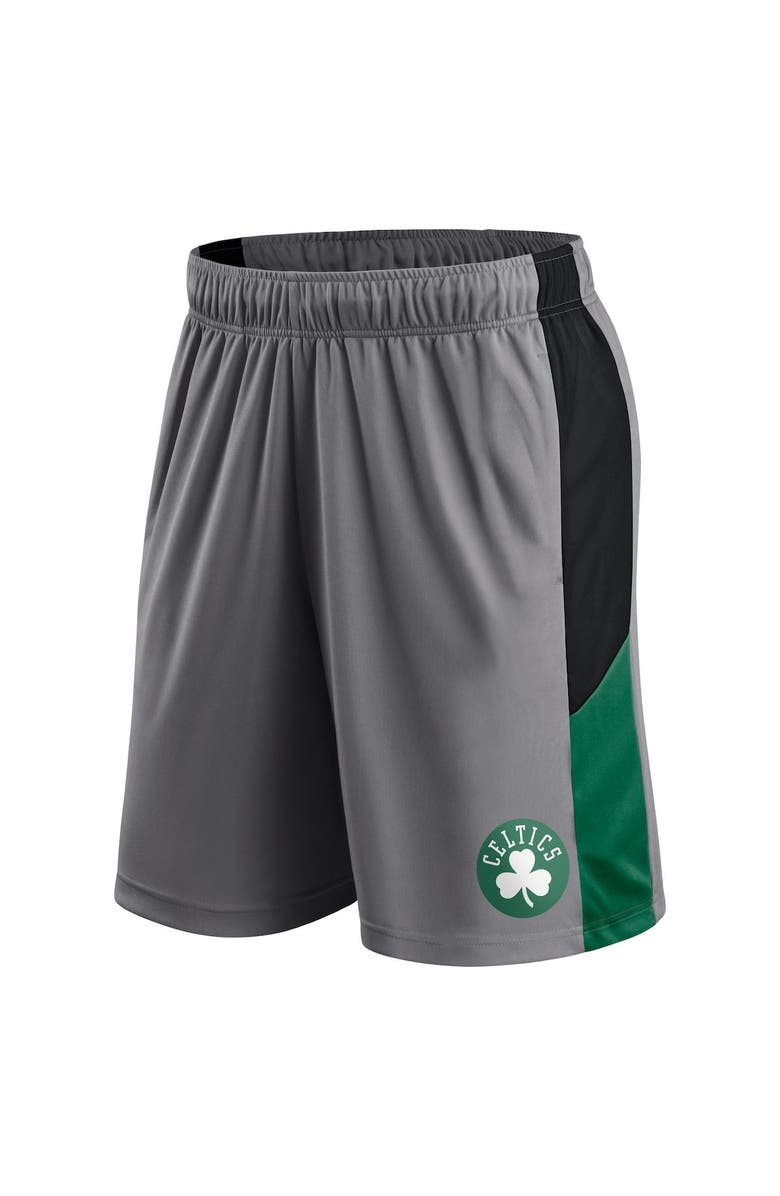 FANATICS Men's Fanatics Branded Charcoal Boston Celtics Champion Rush Colorblock Performance Shorts, Alternate, color, 