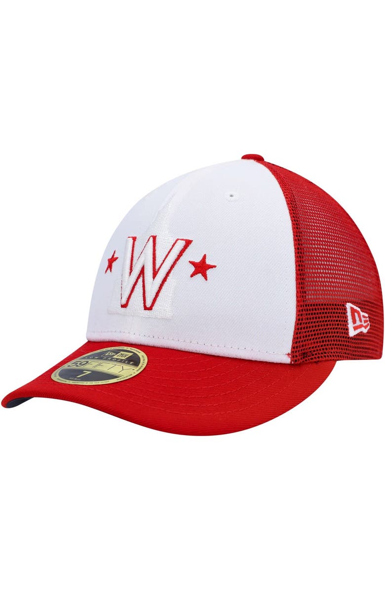 New Era Men's New Era White/Red Washington Nationals 2023 On-Field Batting Practice Low Profile 59FIFTY Fitted Hat, Main, color, White