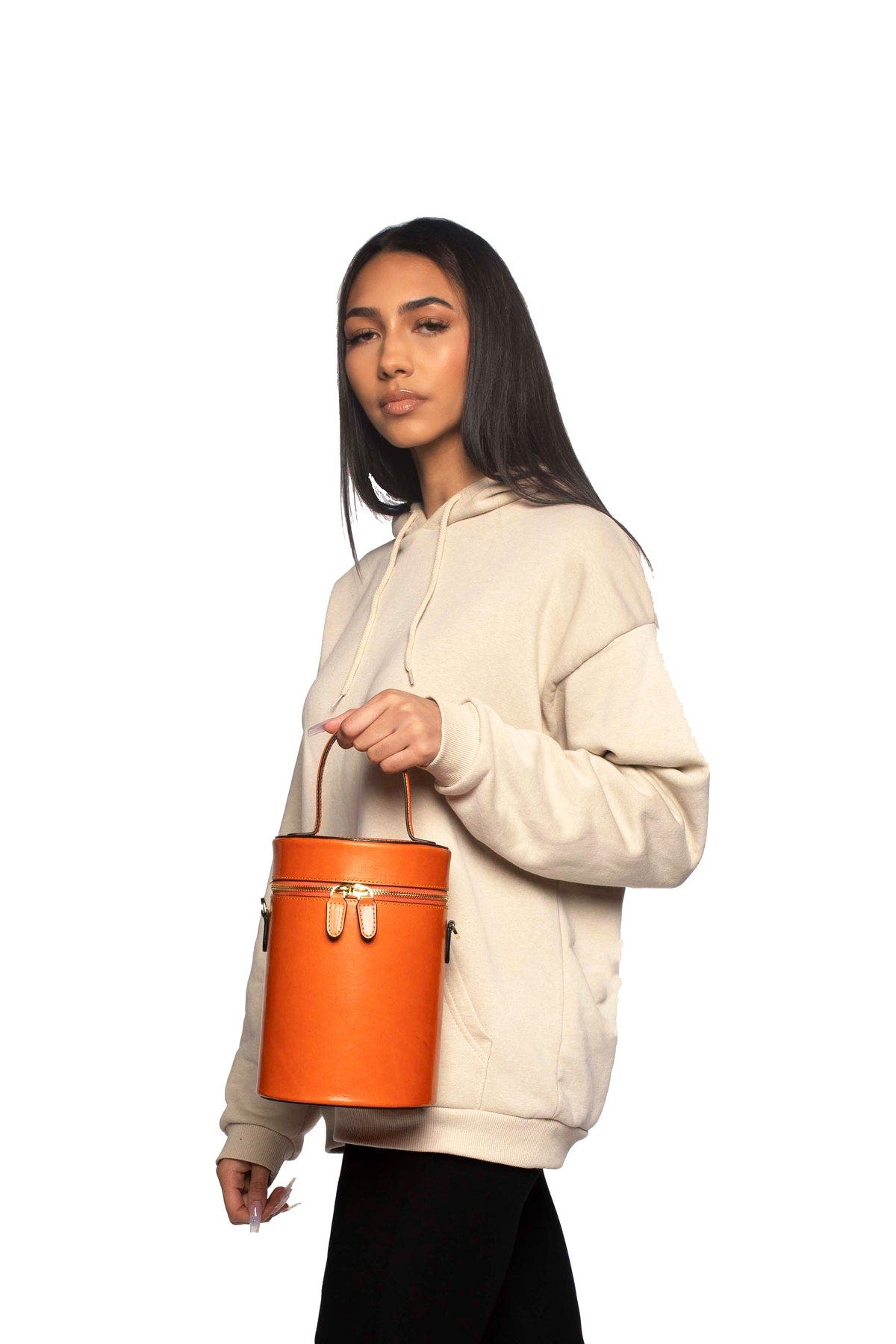NOLA Bucket Leather Bag, Alternate, color, Tan