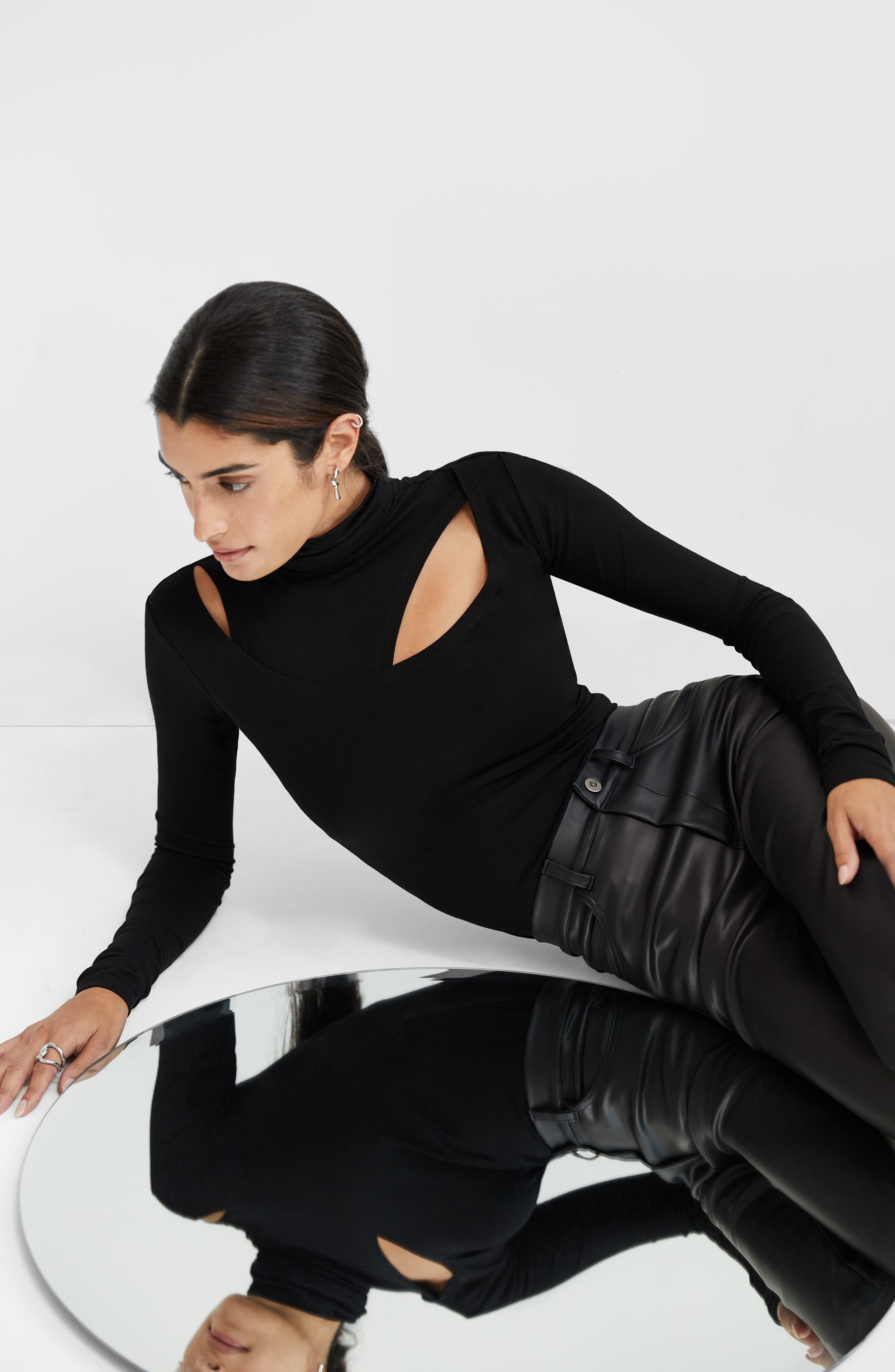 Dahlia Cutout Turtleneck Top - image 2