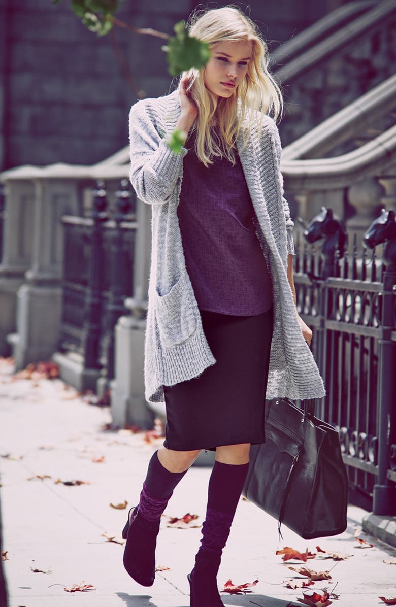 Halogen<sup>®</sup> Zip Back Knit Pencil Skirt, Alternate, color, 