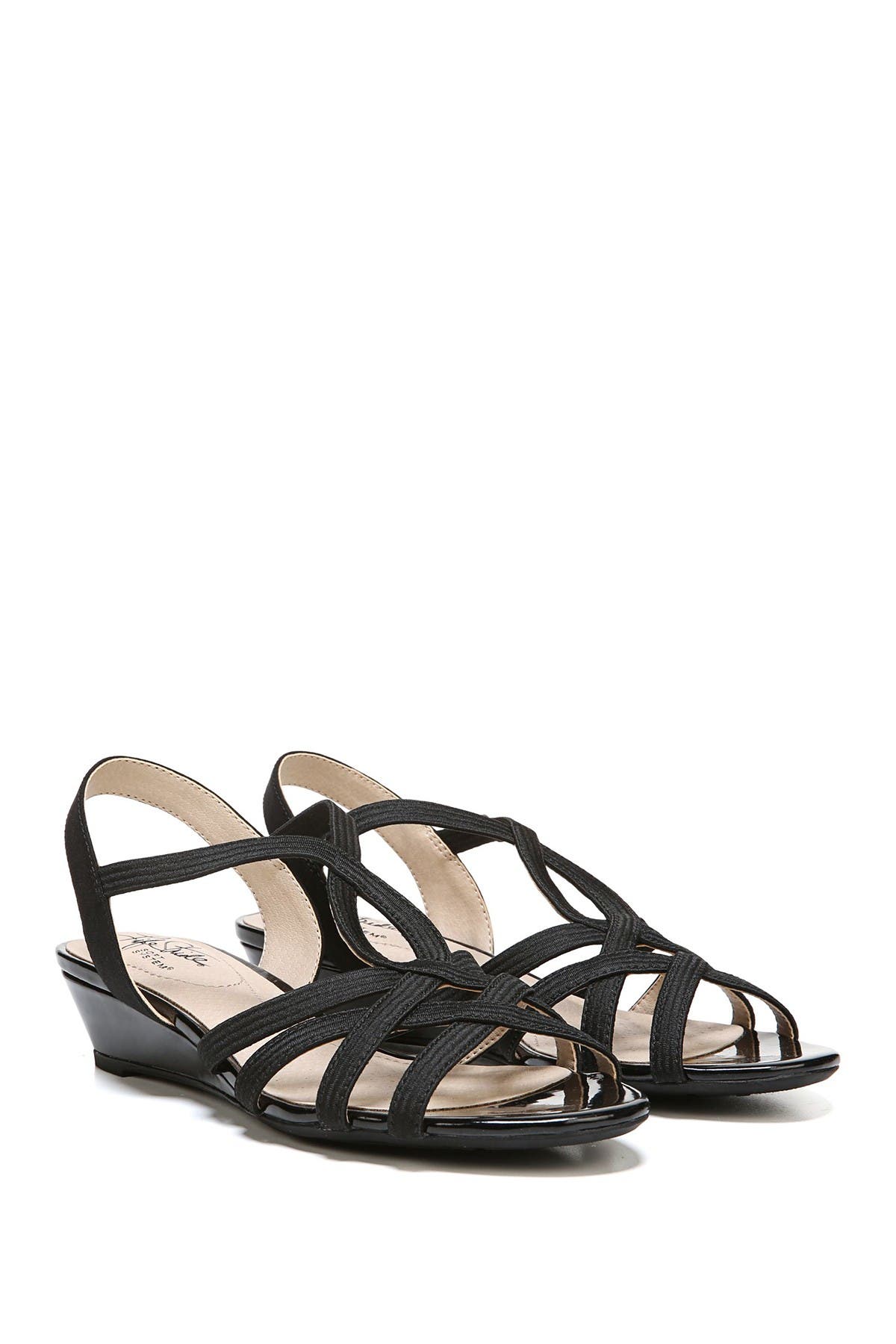 LifeStride Yaya Strappy Slingback Sandal, Alternate, color, Black