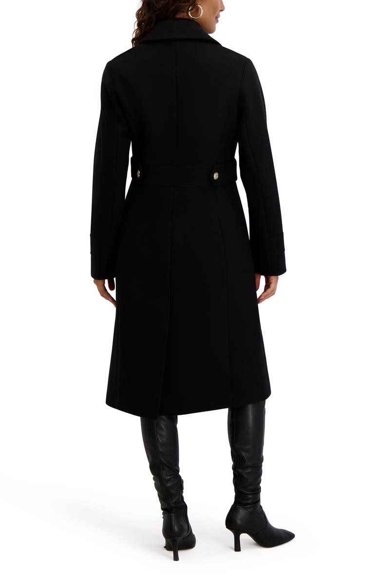 Kensie Belt Detail Coat, Alternate, color, Black