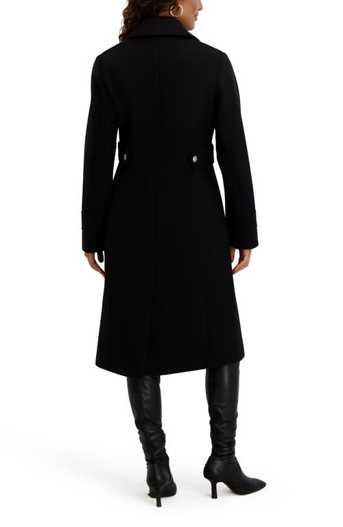 Kensie Belt Detail Coat In Black