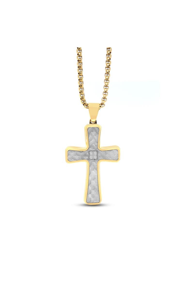 Argyle Cross Necklace, Alternate, color, Yellow Gold