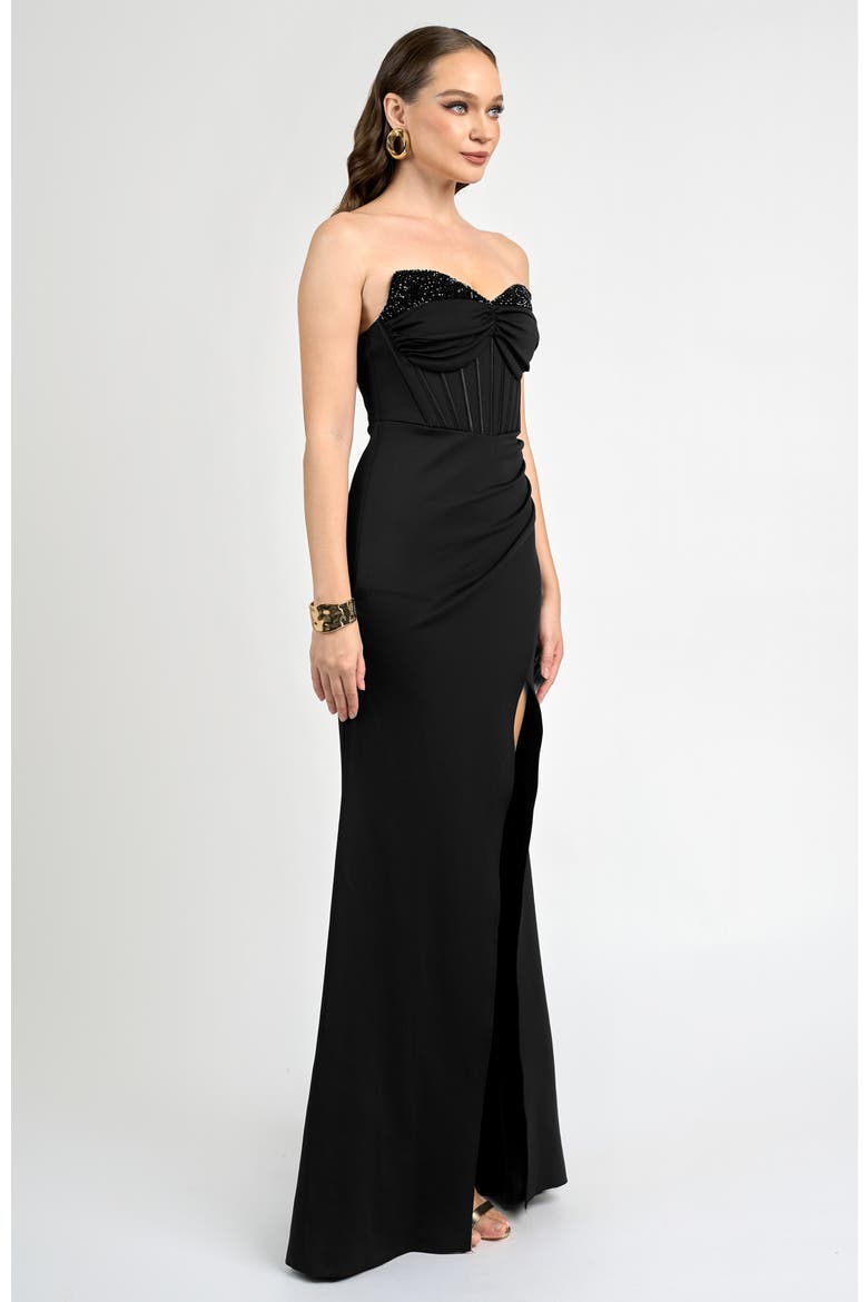 Mara Corset Maxi, Alternate, color, BLACK