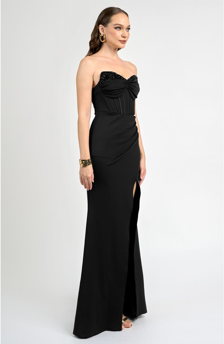 Bariano Mara Corset Maxi, Alternate, color, Black