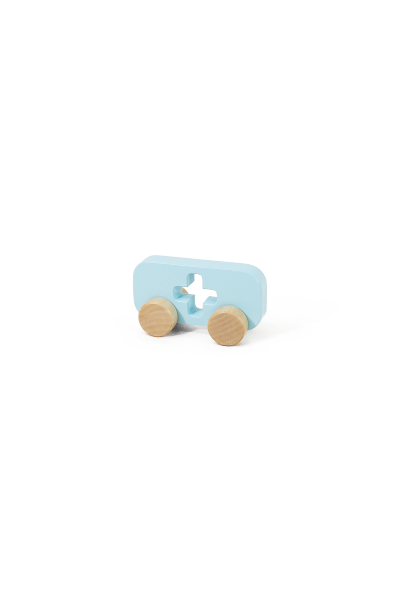Little Ambulance, Durable Wooden Play Vehicles for Toddlers, Main, color, Blue
