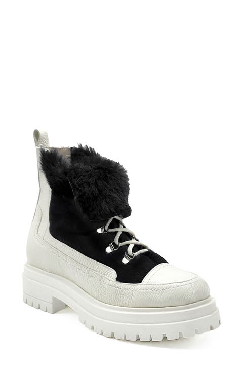 Francy Genuine Shearling Lined Platform Boot (Women)