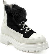 BEAUTIISOLES Francy Genuine Shearling Lined Platform Boot