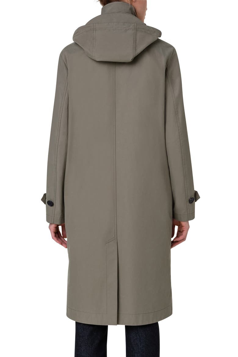 Cotton Blend Hooded Coat, Alternate, color, SAGE