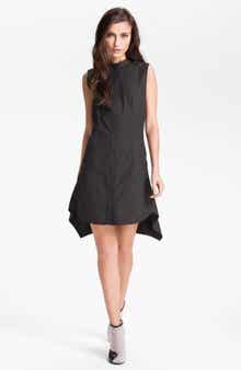 'Flirt' Sleeveless Gabardine Shirtdress