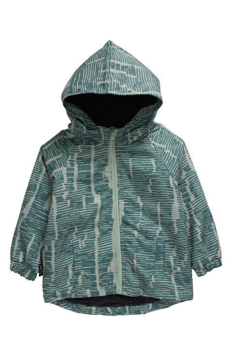 Kids' Broken Stripes Fleece Lined Hooded Windbreaker (Toddler & Little Kid)