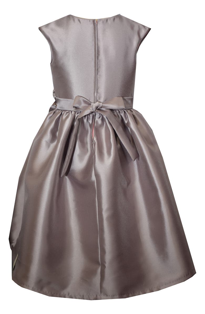 Iris & Ivy Kids' Embroidered Faux Wrap Fit & Flare Dress, Alternate, color, 