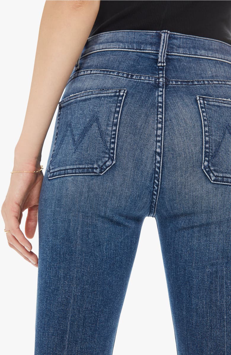 MOTHER The Hustler Patch Pocket High Waist Ankle Flare Jeans, Alternate, color,