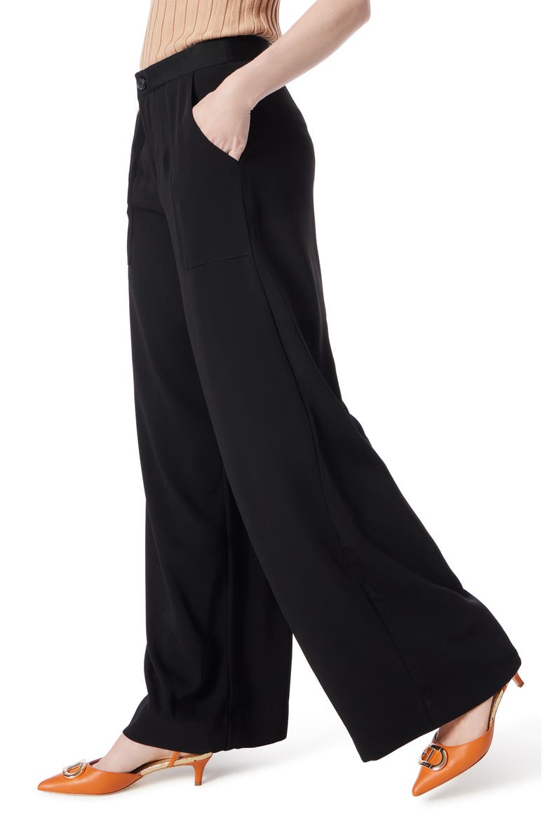 Utility Wide Leg Suiting Pants, Alternate, color, BLACK