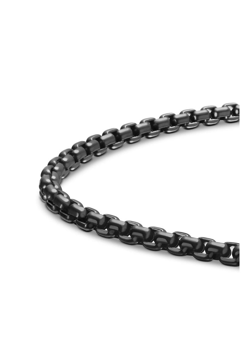 Men's Box Chain Bracelet with Stainless Steel and Sterling Silver, 2.7mm, Alternate, color, STAINLESS STEEL