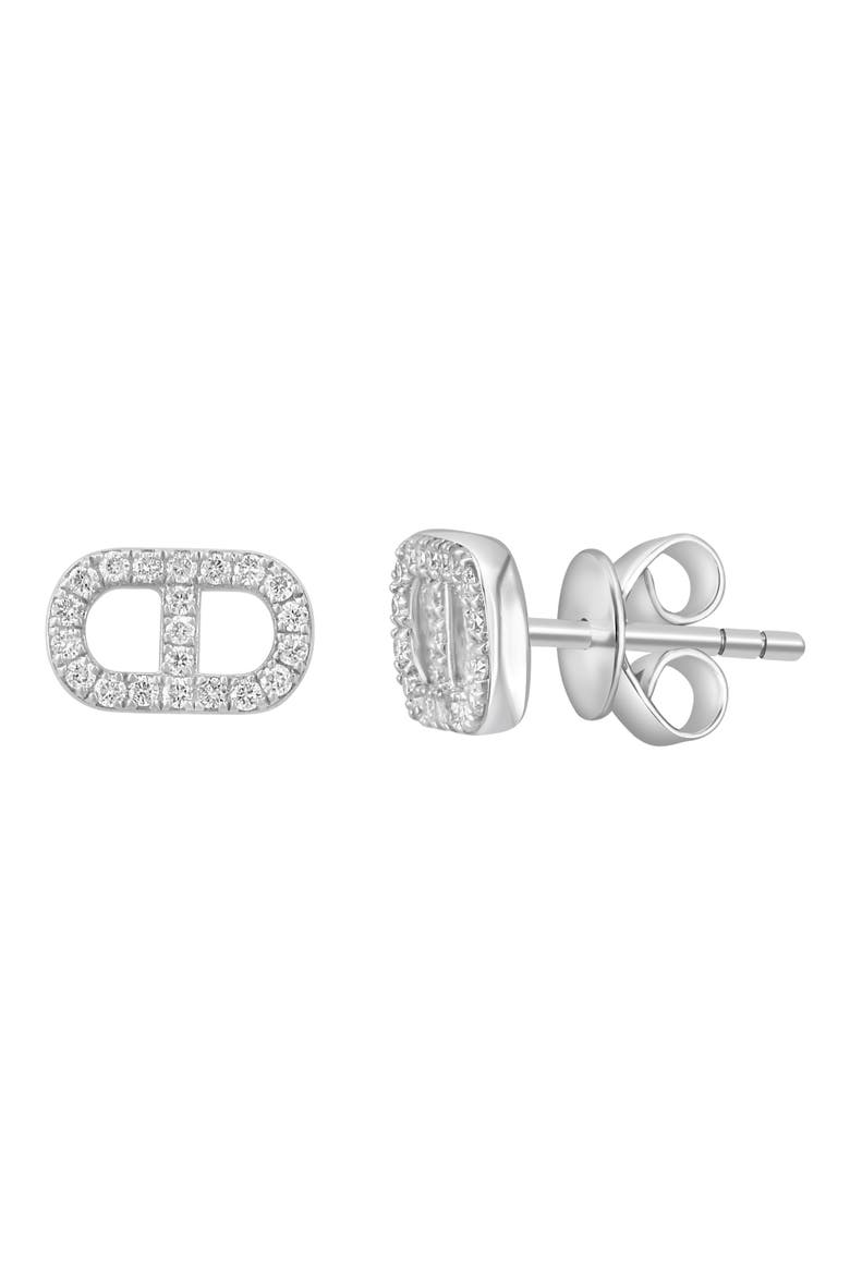 Sterling Silver Diamond Earrings - 0.29 ctw, Alternate, color, WHITE