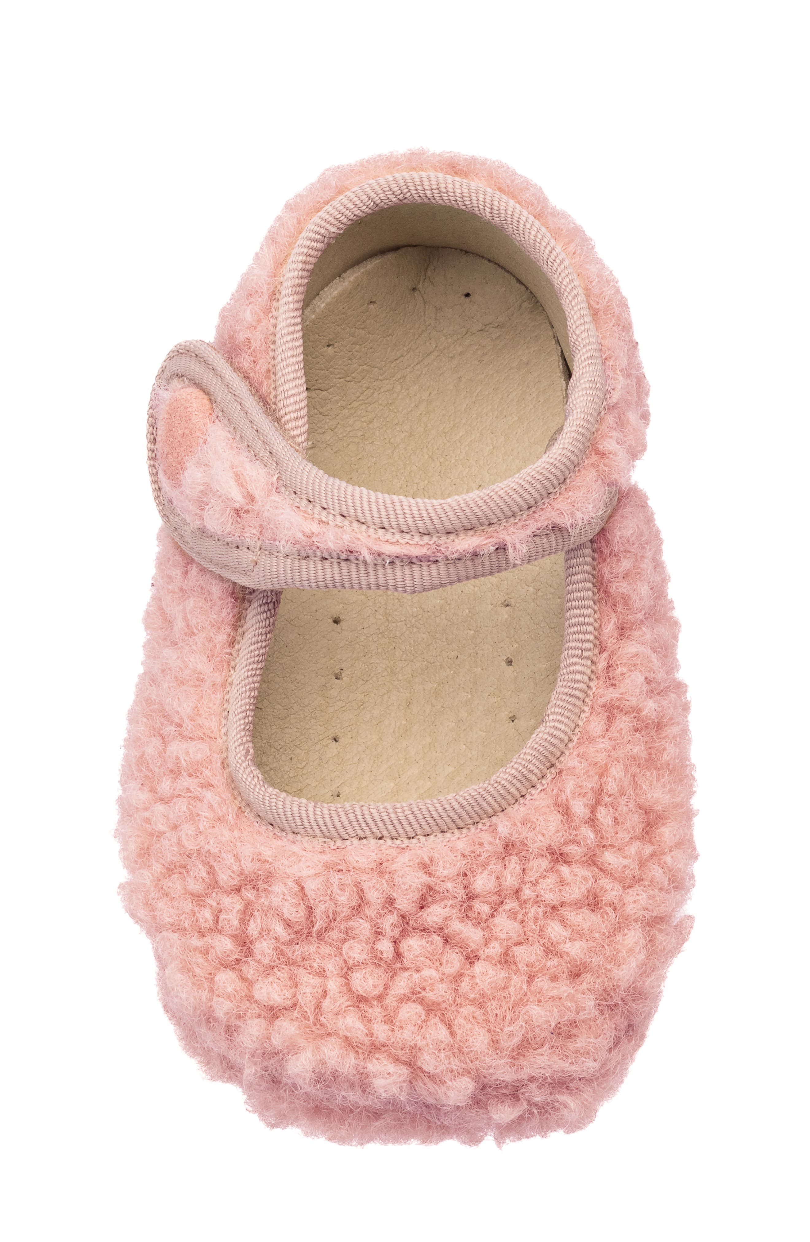 Faux Shearling Mary Jane Flat, Alternate, color, PINK