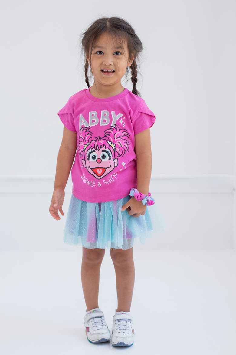 T-Shirt and Tutu Skirt Set, Alternate, color, Abby Cadabby Pink