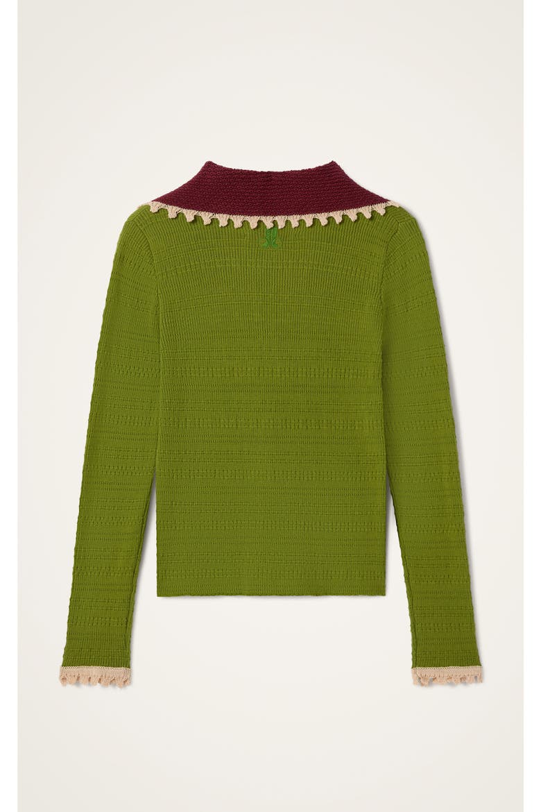 Picket Polo Jumper, Alternate, color, Solid Lime