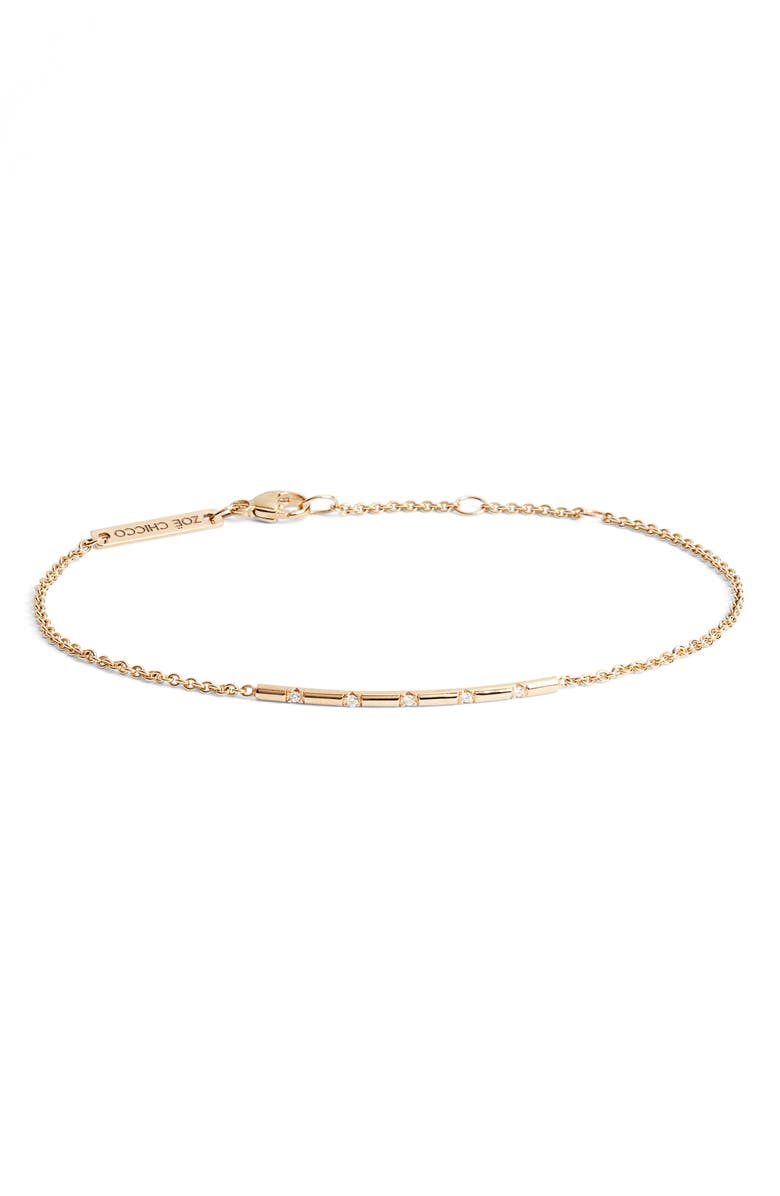 Zoë Chicco Diamond Bar Bracelet, Main, color, 
