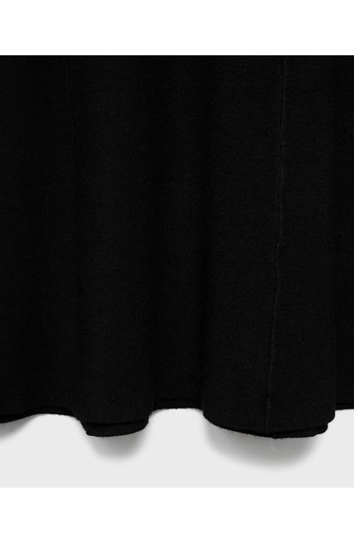 Mango Domino Seamed Minidress In Black