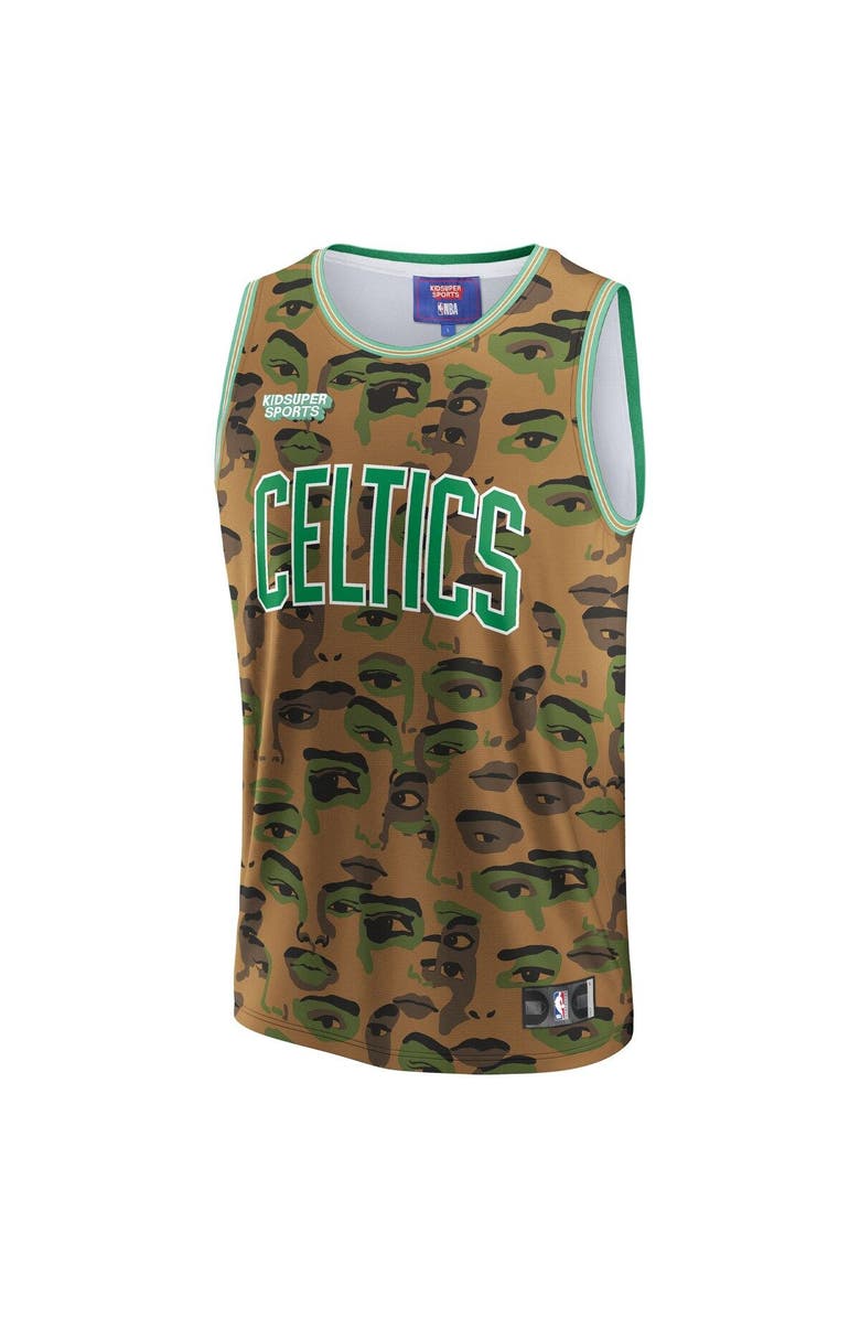 NBA X KIDSUPER Unisex NBA & KidSuper Studios by Fanatics Brown Boston Celtics Hometown Jersey, Alternate, color, Brown