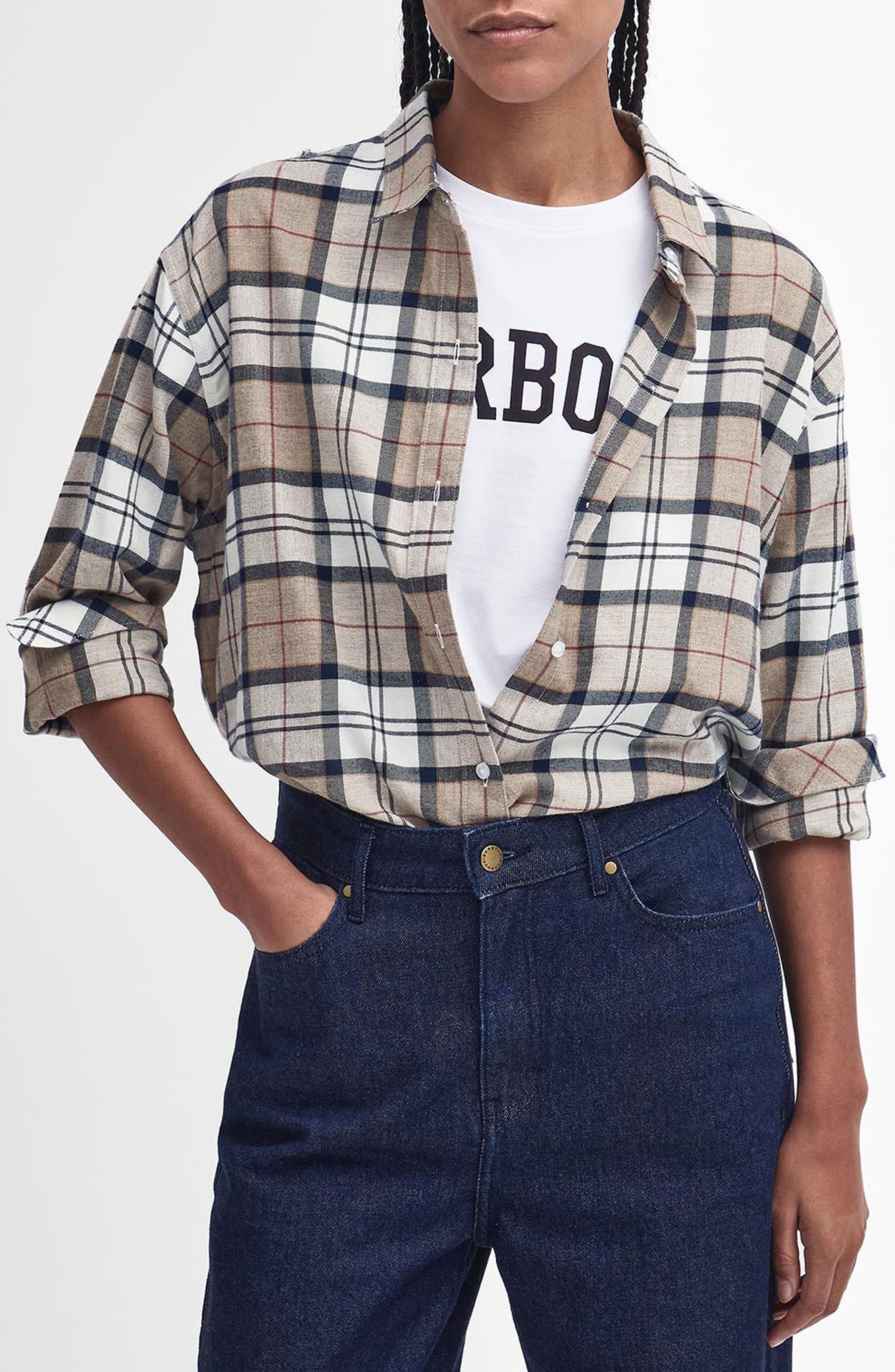 Elishaw Tartan Relaxed Fit Cotton Button-Up Shirt