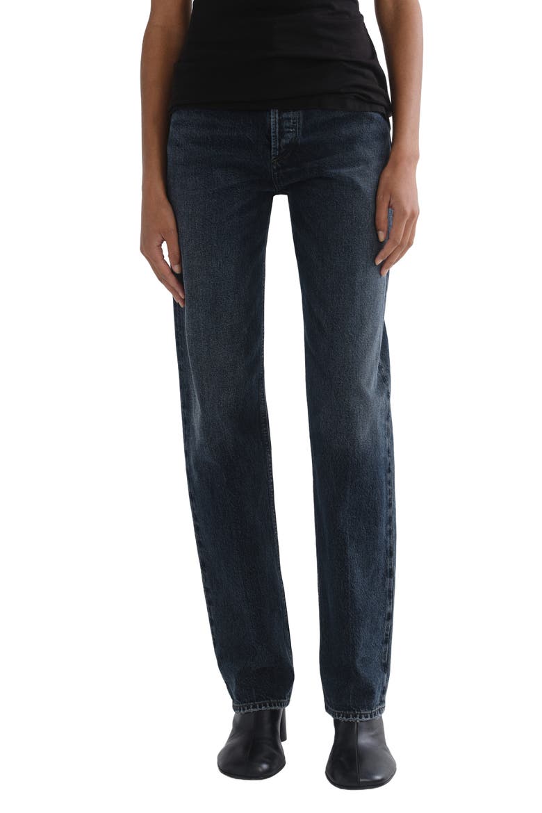 90s High Waist Straight Leg Jeans, Main, color, CENTRAL
