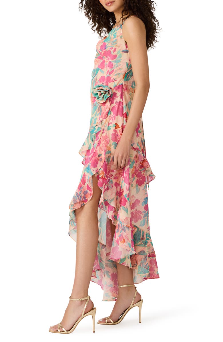 Steve Madden Sadie Floral Print Ruffle Maxi Dress, Alternate, color, Tropical Breeze